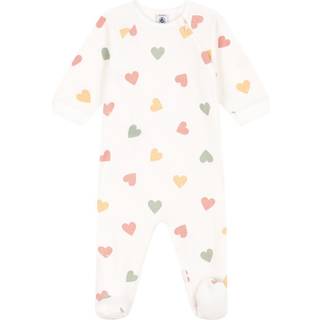 Petit Bateau Hjertemønstret Sparkedragt Cremefarvet 18 Months  Creme  18 måneder  Unisex