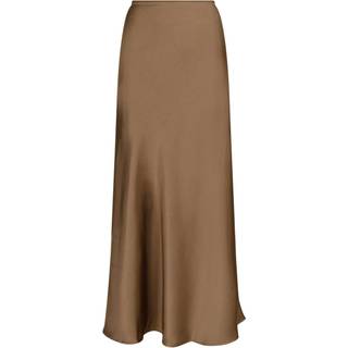 Vicky Heavy Sateen Nederdel, Dark Taupe, 40