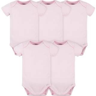 Gerber Unisex Baby 5 Pack Onesies Multi-Packs Bundle Interlock 180 GSM Shirt Light Pink 12 m?neder os