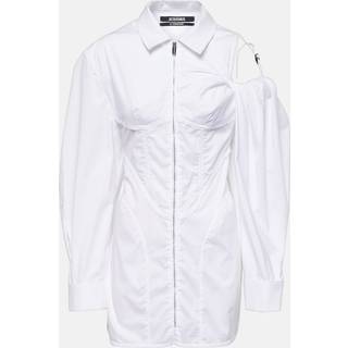 Jacquemus La Robe Galliga cotton-blend minidress - white - XL+