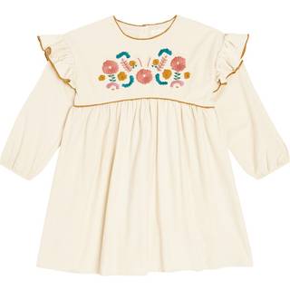 Louise Misha Illia embroidered corduroy dress - neutrals - Y 12