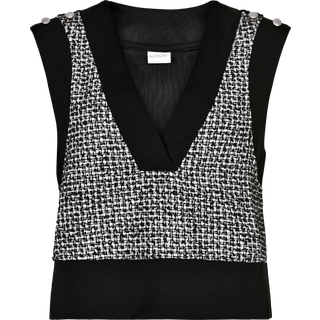 IN FRONT Linda Vest, Farve: Black, Størrelse: L, Dame