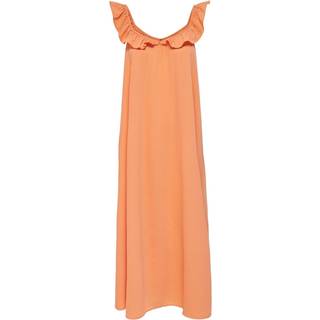 Zora Midi Kjole - Sun Orange - M - ONLY