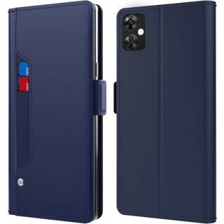 SKALO OnePlus Nord CE 3 Lite 5G Kortholder Mirror Flip Cover - Blå