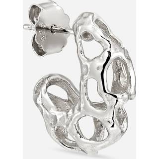 Small Chunky Space Earring - Silver