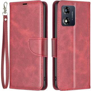 SKALO Motorola Moto E13 4G Flip Cover m. pung i PU-læder - Rød