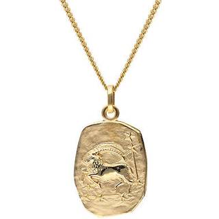 trendor 15404-01 Steinbock Sternzeichen Gold 333 mit vergoldeter Silberkette