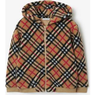 Burberry Kids Burberry Check fleece hoodie - multicoloured - Y 10