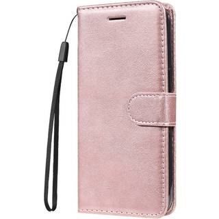 Honor 90 Lite Læder Flip Cover m. Pung og Strop - Rose Gold