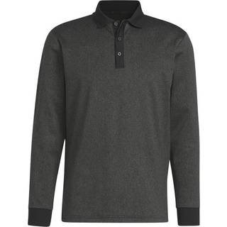 adidas Polo Heathered, langærmet, sort/grå