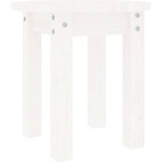 sofabord Ø 35x35 cm massivt fyrretræ hvid