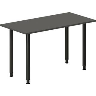 Skrivebord DNA, Antracit 1200x600 mm I-ben/Sort