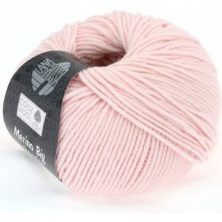 Lana Grossa Cool Wool Big 605 Sart Rosa Indhold:100% ren ny, ekstrafin merinould Vægt/Længde: 50 g = ca. 120 meter Anbefalede pinde: 3.50-4.00 mm Strikkefasthed: 10 x 10 cm = 19 m x 26 p Vask:Finvask 30º/ Tørres fladt.