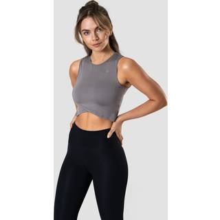 Nimble Cropped Tank Top Grey Wmn