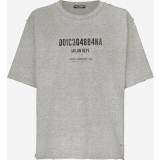 Dolce&Gabbana Logo print cotton T-shirt - grey - EU 52
