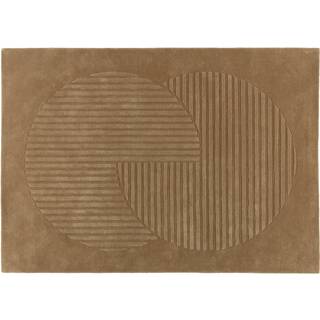 NJRD Levels uldtæppe circles beige 200x300 cm