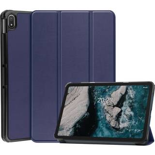SKALO Nokia T20 Trifold Flip Cover - Mørkeblå
