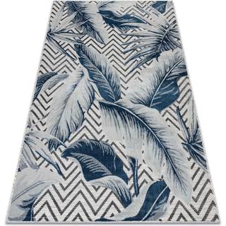 Tæppe Strukturelt BOTANIC 65242 Fjer, zigzag, fladvævet på balkonen, terrasse - grå 157x220 cm