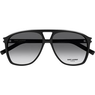 SAINT LAURENT Kvinde SL 596 DUNE 006 Solbriller Acetat Sort Grå Pilot Skygge