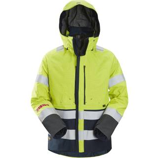 Snickers 1668 protecwork, high-vis gore-tex jakke, klasse 3 gul/navy XL