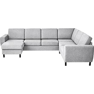 Rom Nordic vendbar hjørnesofa m. chaiselong - lysegrå