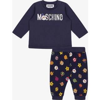 Moschino Kids Baby printed T-shirt and pants set - blue - M 12-18