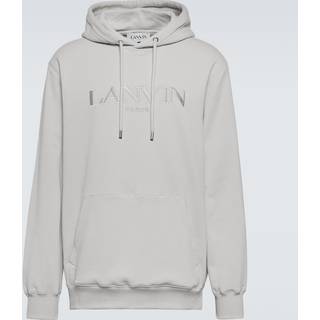 Lanvin Logo embroidered cotton hoodie - white - EU 50