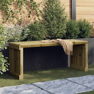 Havebænk 212,5X40,5X45 Cm Udvideligt Design Massivt Fyr Hvid - Naturlig imprægnering