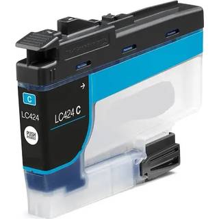 Brother LC424C cyan blækpatron - Kompatibel