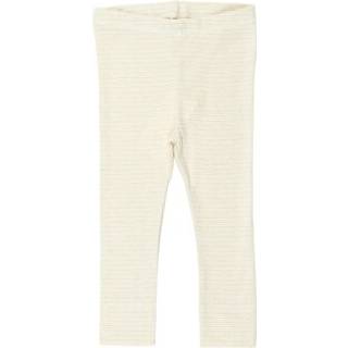 Copenhagen Colors Stribede Leggings Beige 92 cm  Beige  92 cm  Unisex