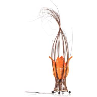 Woru Bordlampe Elena, Gul/orange, Stue/spisestue, Træ, Design