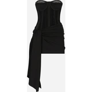 Dolce&Gabbana Bustier jersey minidress - black - XL