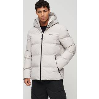 Superdry Superdry Grey Hooded Water-Repellent Boxy Puffer Jacket