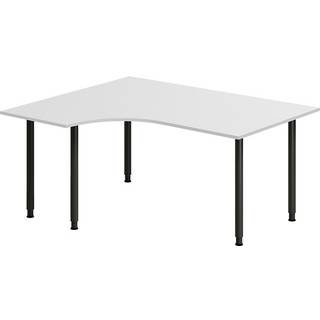 Skrivebord DNA, Lysgrå 1600x1200 mm Venstre I-ben/Sort
