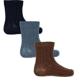 Minymo Børne Strømper i uldmix - Dark Navy - 15/18