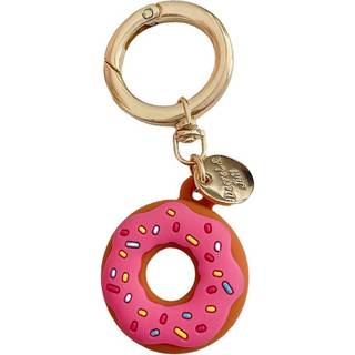 AirTag Silikone Etui m. Rund Karabinhage - Donut - Lyserød