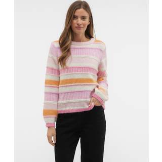 VERO MODA dame sweater VMNEWEMBRACE - Parfait Pink TANGERINE/BIRCH/PINK COSMOS/PASTEL LA - S