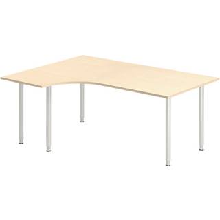 Skrivebord DNA, Birk 1800x1200 mm Venstre I-ben/Alugrå