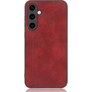 Samsung Galaxy S23 FE - Læderbelagt Cover - Rød