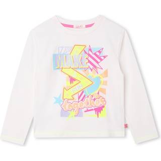 Billieblush Langærmet T-shirt Med Tryk Cremefarvet 2 Y  Creme  2 år  kvinde