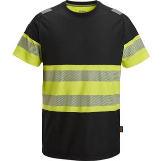 Snickers High-Vis T-shirt 2538 klasse2, sort/gul, 4 25380466010