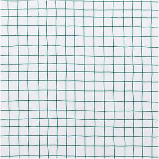 Druckstoff Hygge kariert weiß-grün 50x140cm - Weiß-Grün