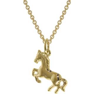 trendor 35808 Pferd Anhänger Gold 333 mit plattierter Kette für Mädchen