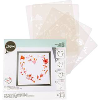 Layered Stencils Heart Wreath by Olivia