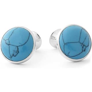 Turkis Sølvfarvede Manchetknapper