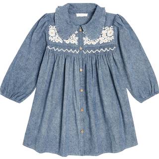 Louise Misha Marlotta embroidered cotton dress - blue - Y 8