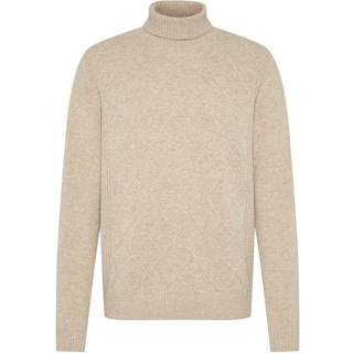 bugatti Herren Rollkragenpullover braun unifarben