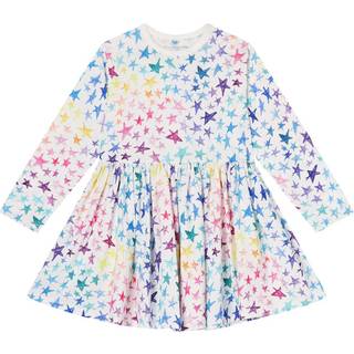 Stella McCartney Kids Printed cotton jersey dress - white - Y 8