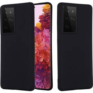 Samsung Galaxy S21 Ultra Liquid Silikone Cover - Sort