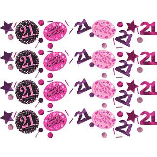 Konfetti 21 år Pink Sparkling